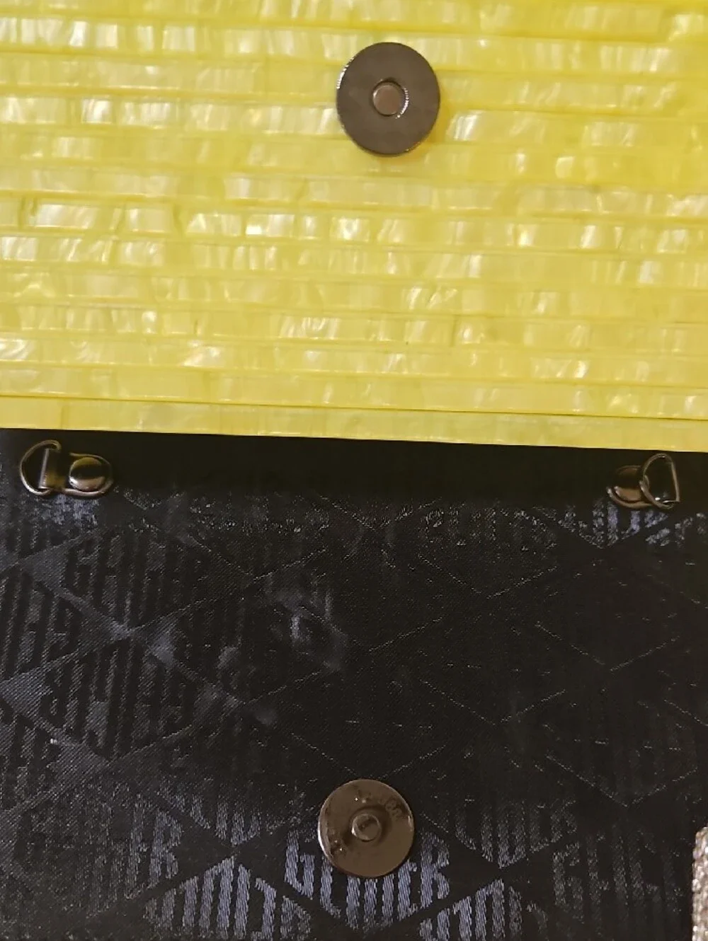 Kurt Geiger Yellow Marbled Clutch